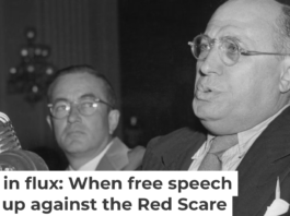 Hollywood screenwriter Samuel Ornitz speaks before the House Un-American Activities Committee in Washington, D.C., on Oct. 29, 1947. UPI/Bettmann Archive via Getty Images